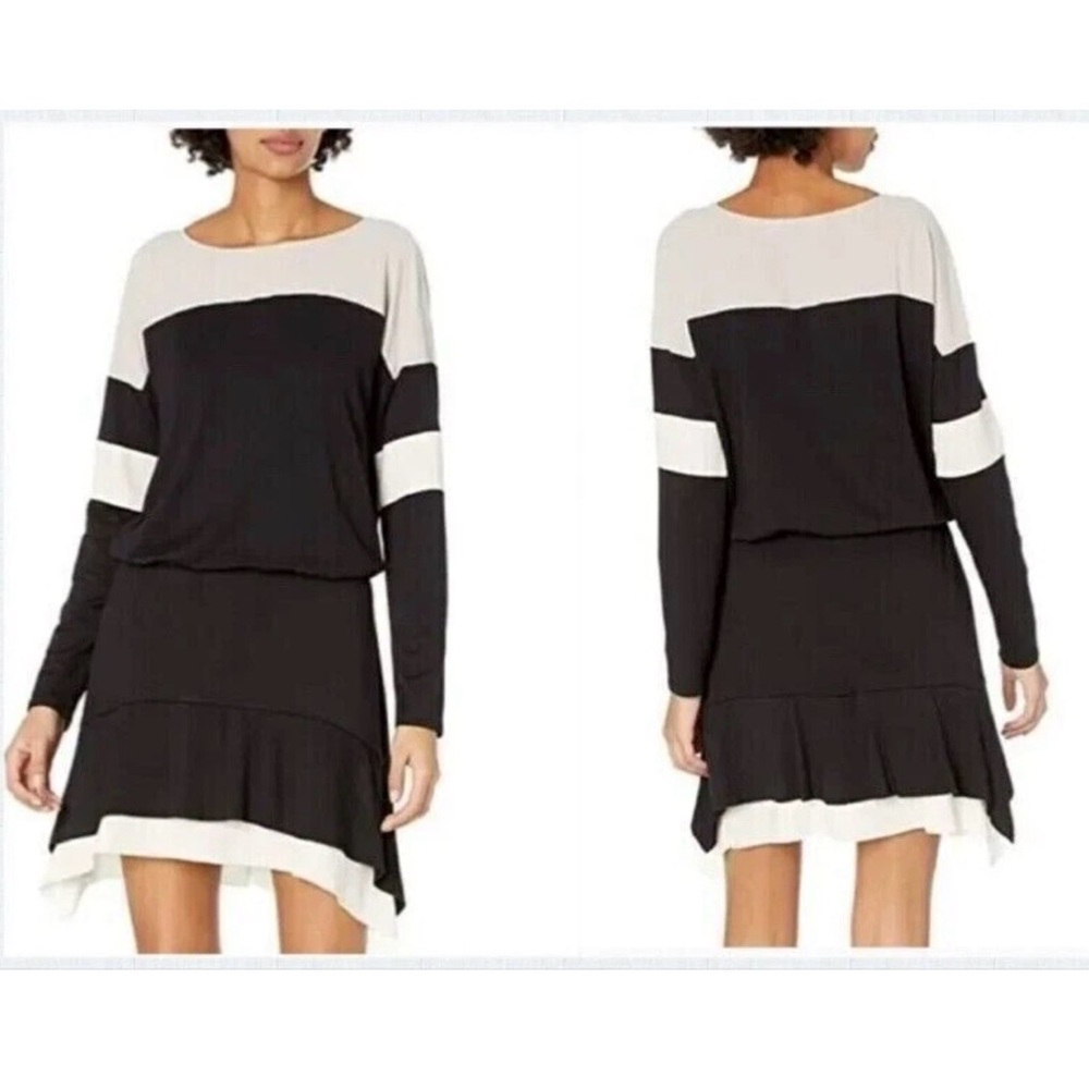 Elegant Black and White Women's Dress